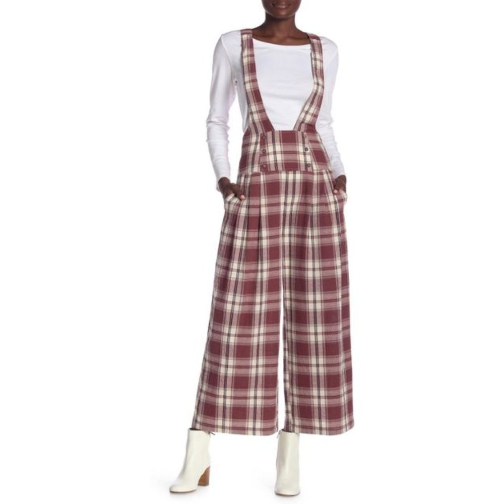 ILLA ILLA Vintage-Inspired Plaid Overalls